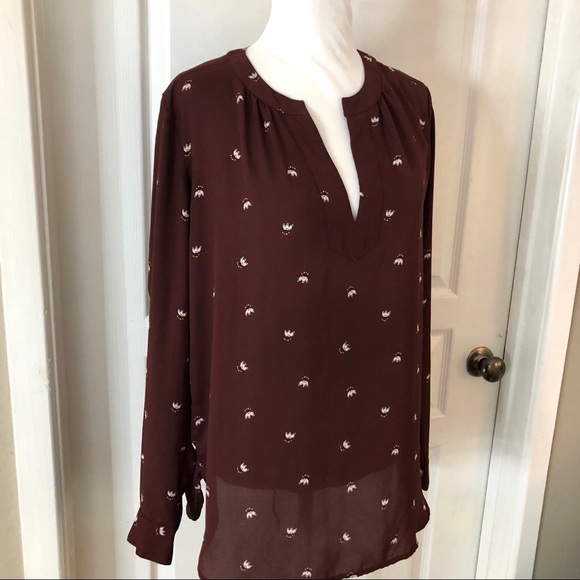 Loft long sleeve floral blouse - Picture 2 of 7